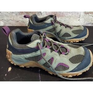 Merrell Womens Shoe Sz 9.5 J035134 Hiking Boots Green Purple Tj